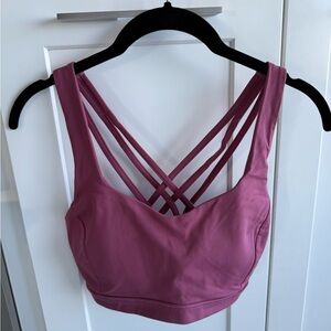 Lululemon Athletica Mauve Strappy Sports Bra